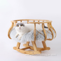 rocking table wooden swing cat hammock cat bed